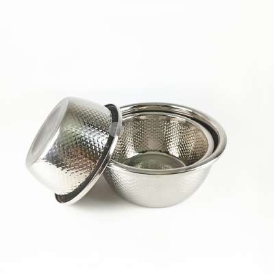 Wholesale durable Stainless Steel Serving bowl Deep Round Metal pet feeding dog bowl