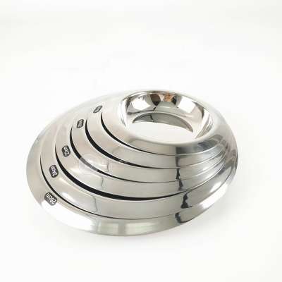 Shatterproof Stainless Steel Pet Puppy plate Metal dog Feeder bowl