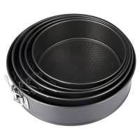 Hot sales Black Metallic Professional Non-Stick 4inch Round Cake Pan Bakeware Baking Tray Set